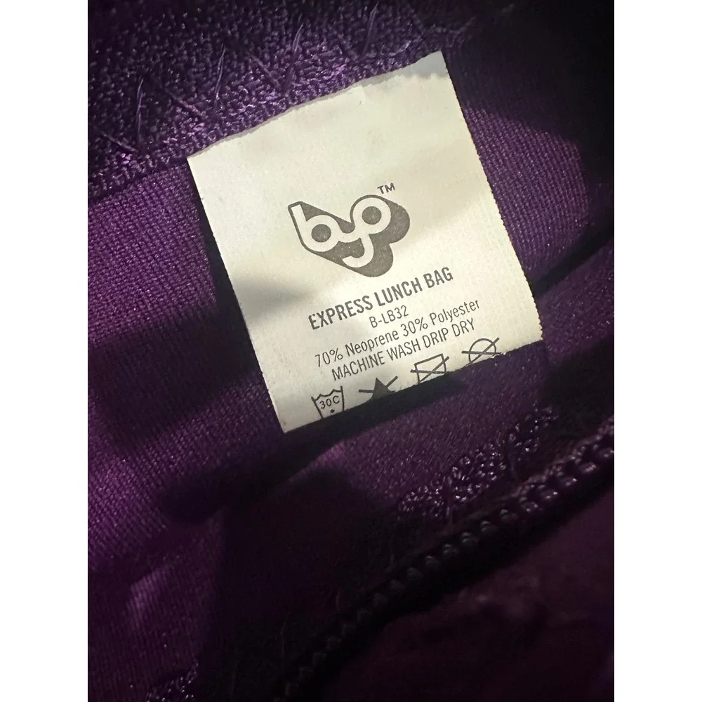 BYO by Built NY Express Lunch Bag Purple Retro‎ Circle Print Neoprene B-LB32